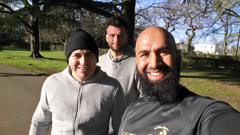 Haroon and Mergim in training